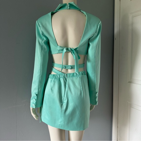 For Love and Lemons Marie Set Cutout Blazer Asymmetric Mini Skirt - Picture 5 of 11